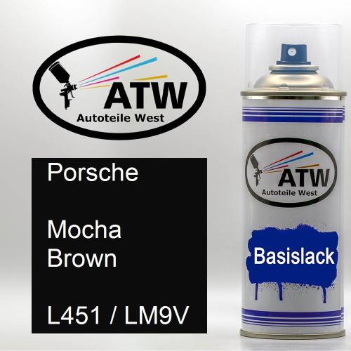 Porsche, Mocha Brown, L451 / LM9V: 400ml Sprühdose, von ATW Autoteile West.